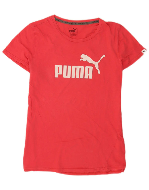 Puma Grafisk T-Shirt Top UK 14 Medium Pink Bomuld