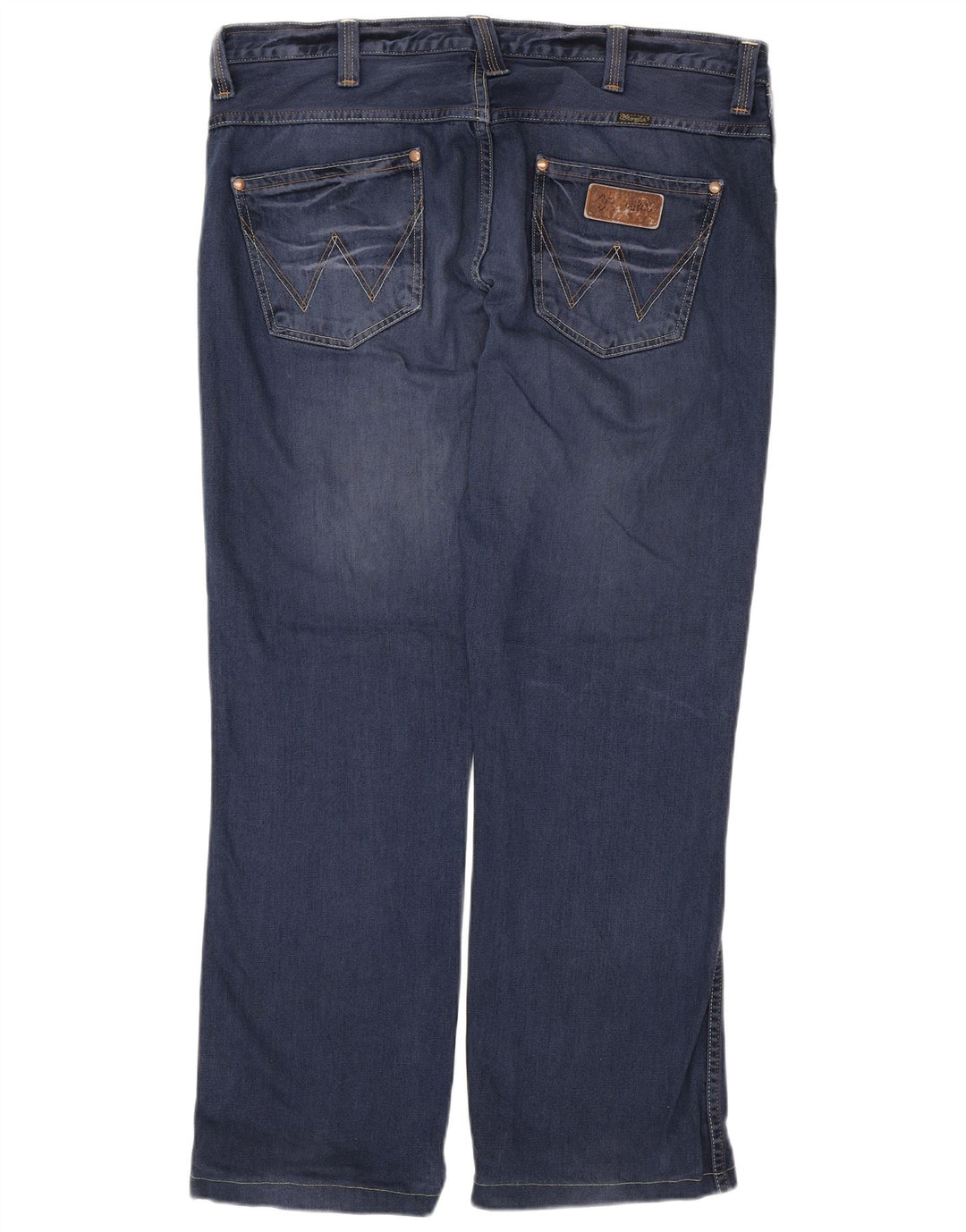WRANGLER Herre Dayton Straight Jeans W38 L31 Blå Bomuld