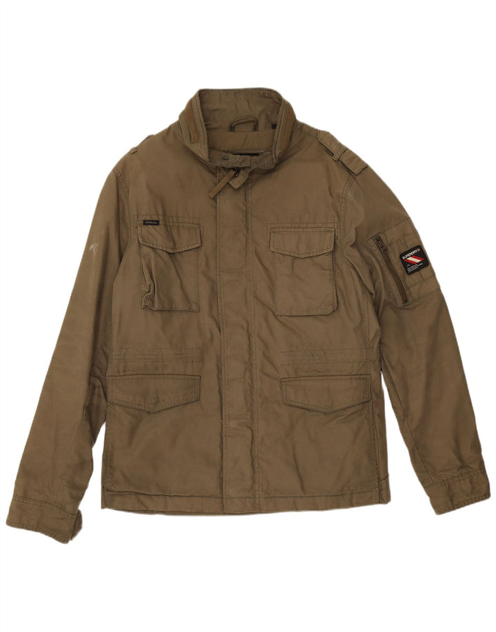 Superdry Herre Military Jacket UK 40 Stor Khaki Bomuld