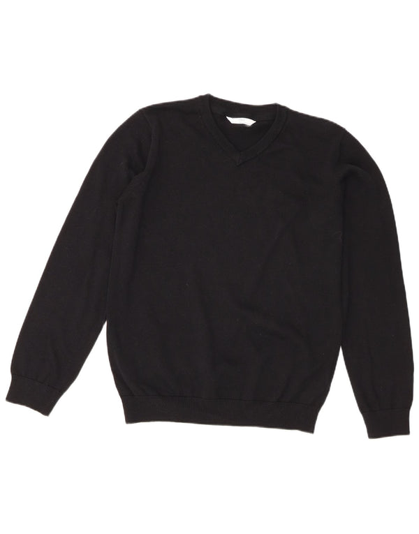 Marks & Spencer Boys V-hals sweater 12-13 år Sort bomuld