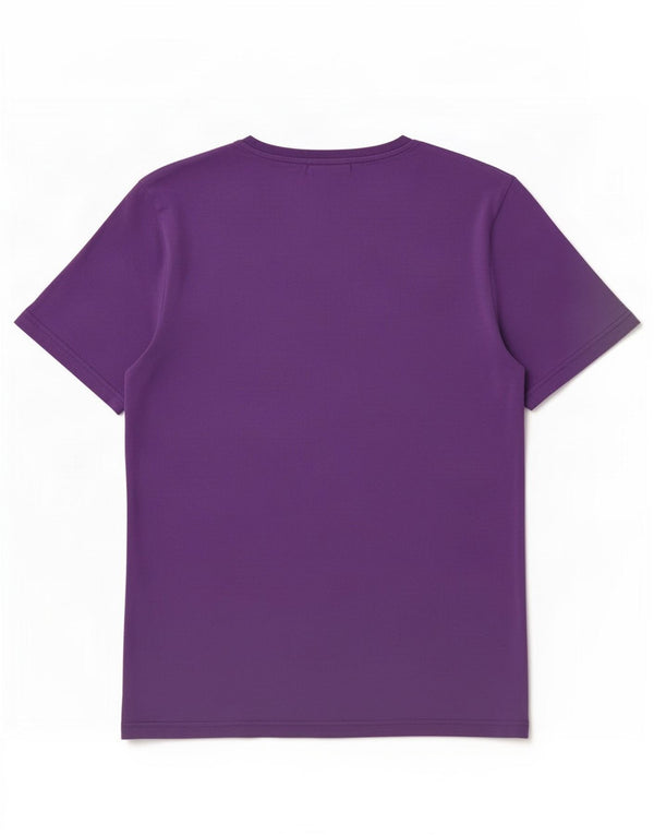 Fila Dame T-Shirt Top UK 14 Medium Lilla Bomuld
