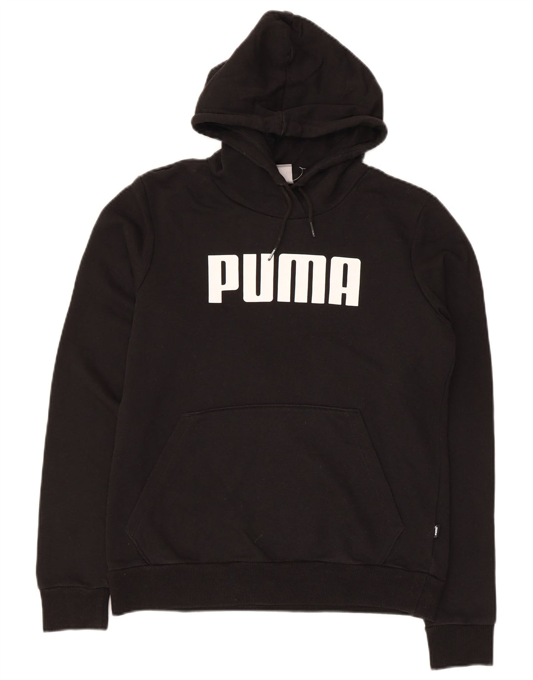 Puma Graphic Hoodie Jumper UK 12 Medium Sort Polyester