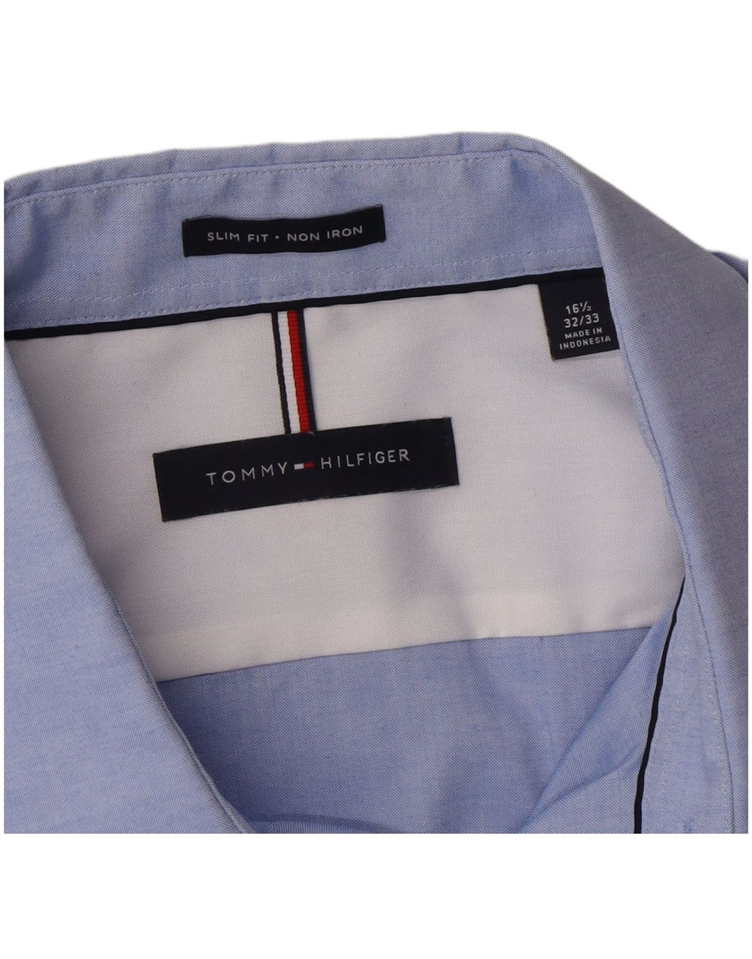 Tommy Hilfiger Herre Slim Fit skjorte str. 16 Large Blue