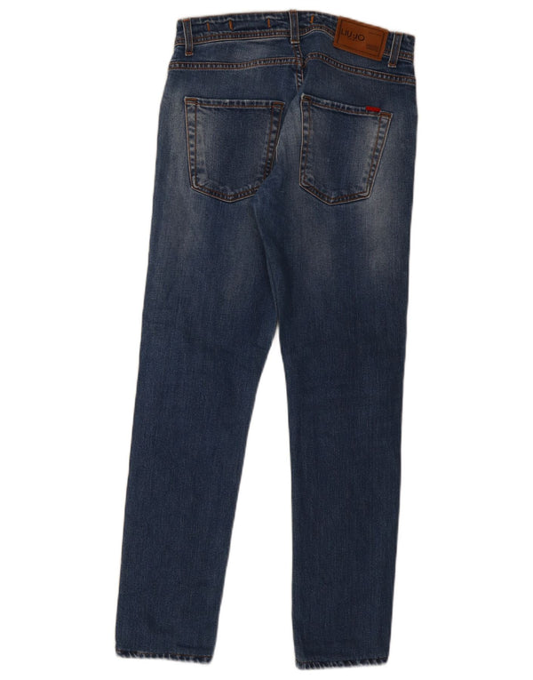 Liu Jo Herre Franktop Slim Jeans W32 L28 Blå Bomuld
