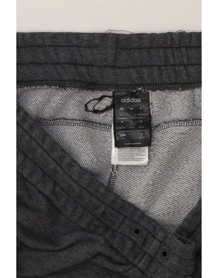 ADIDAS træningsbukser til kvinder Joggers UK 16/18 store grå flækkede