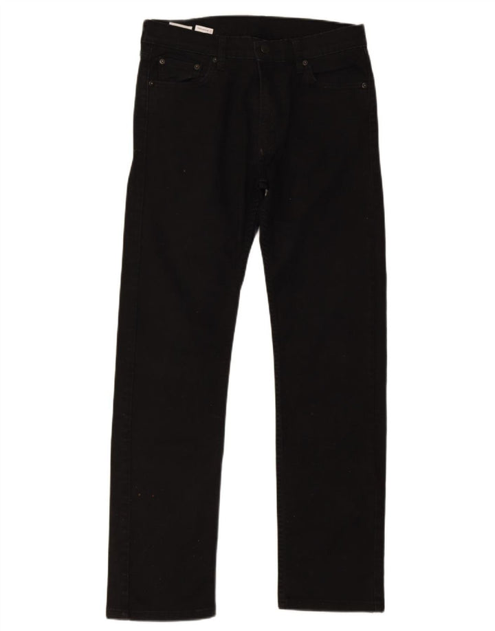 Levi's Herre 513 Slim Straight Jeans W30 L32 Sort Bomuld