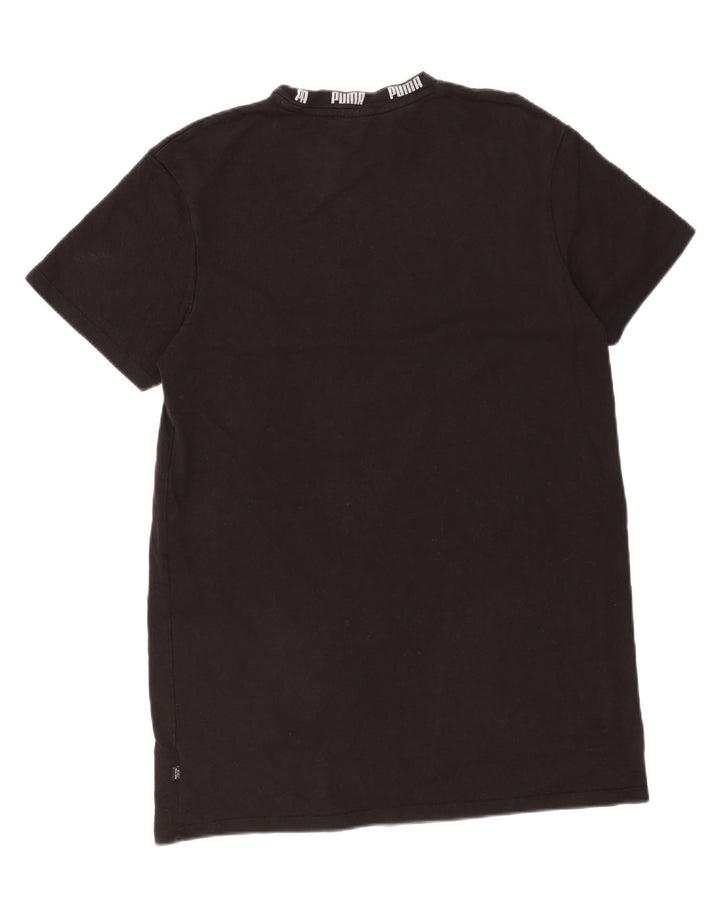 Puma Herre Grafisk T-Shirt Top Stor Sort Bomuld
