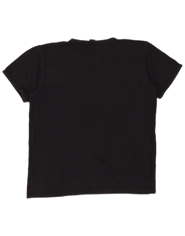 Lotto Dame T-Shirt Top UK 18 XL Sort Bomuld