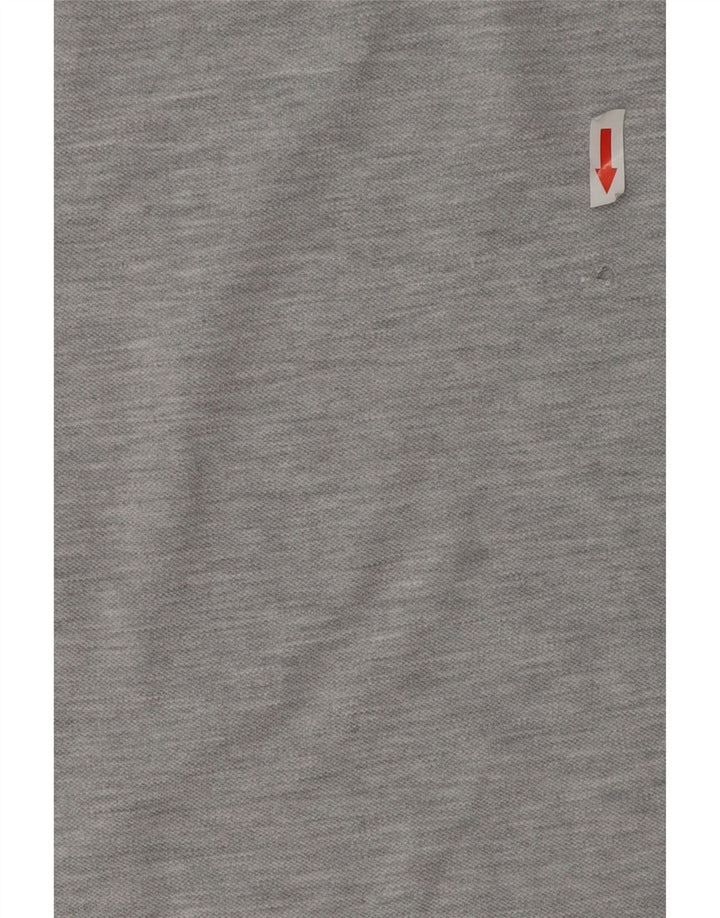 Lee Dame Polo Shirt UK 12 Medium Grey Flecked Bomuld