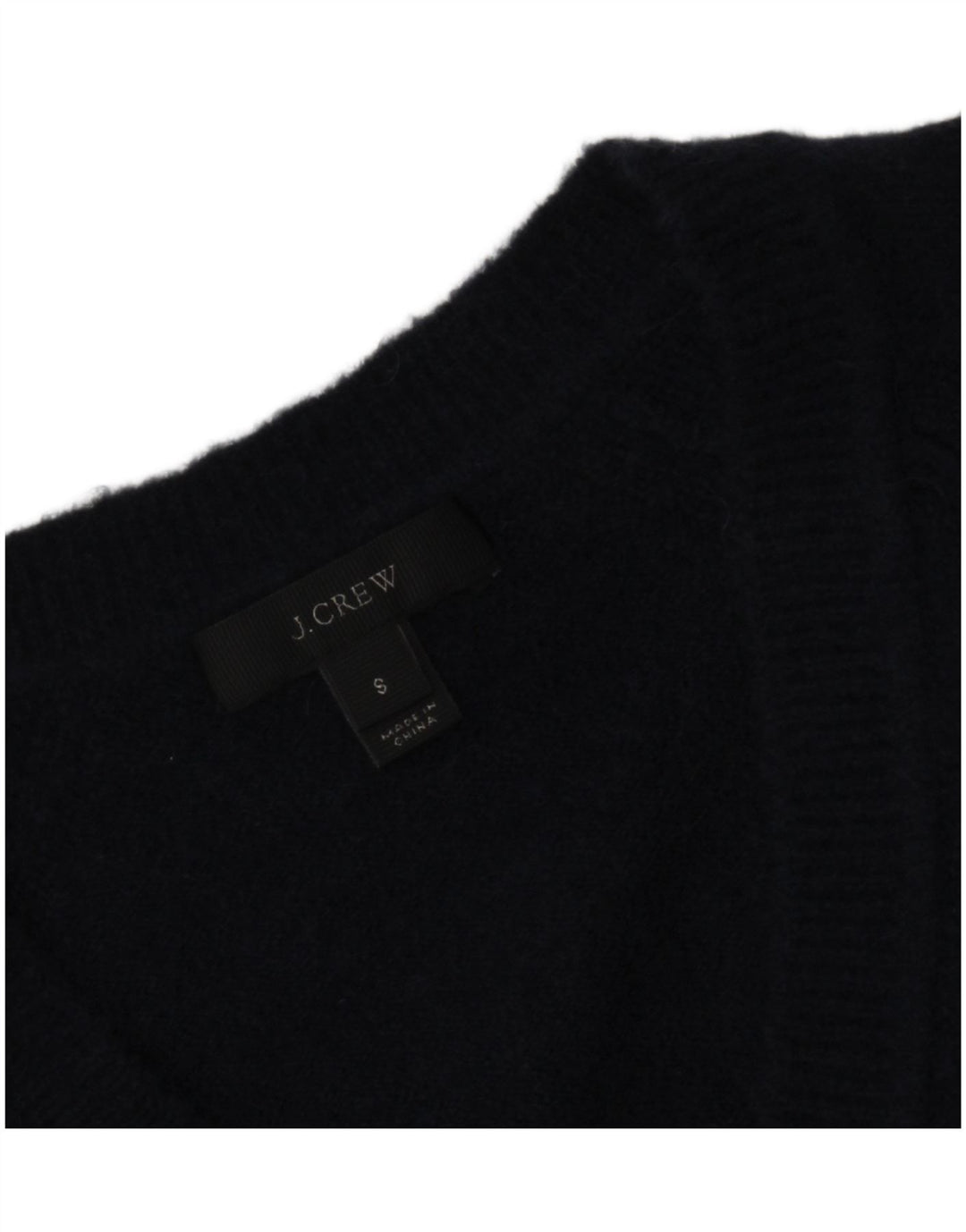 J. CREW Dame Oversized V-hals sweater UK 10 Small Navy Blue