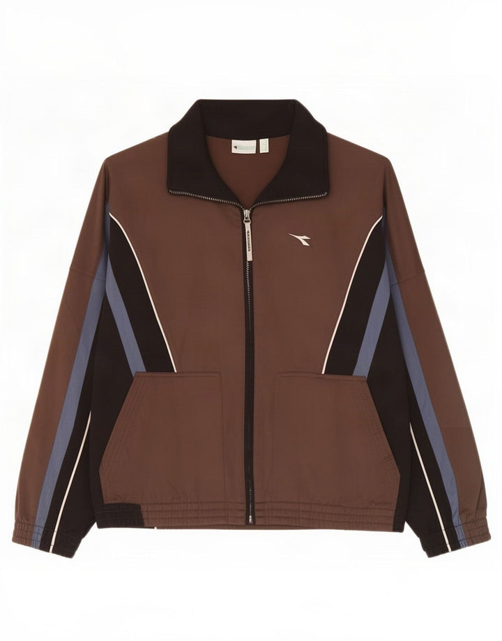 Diadora Træningsdragt til mænd Topjakke IT 52 Stor Brun Colourblock Polyester