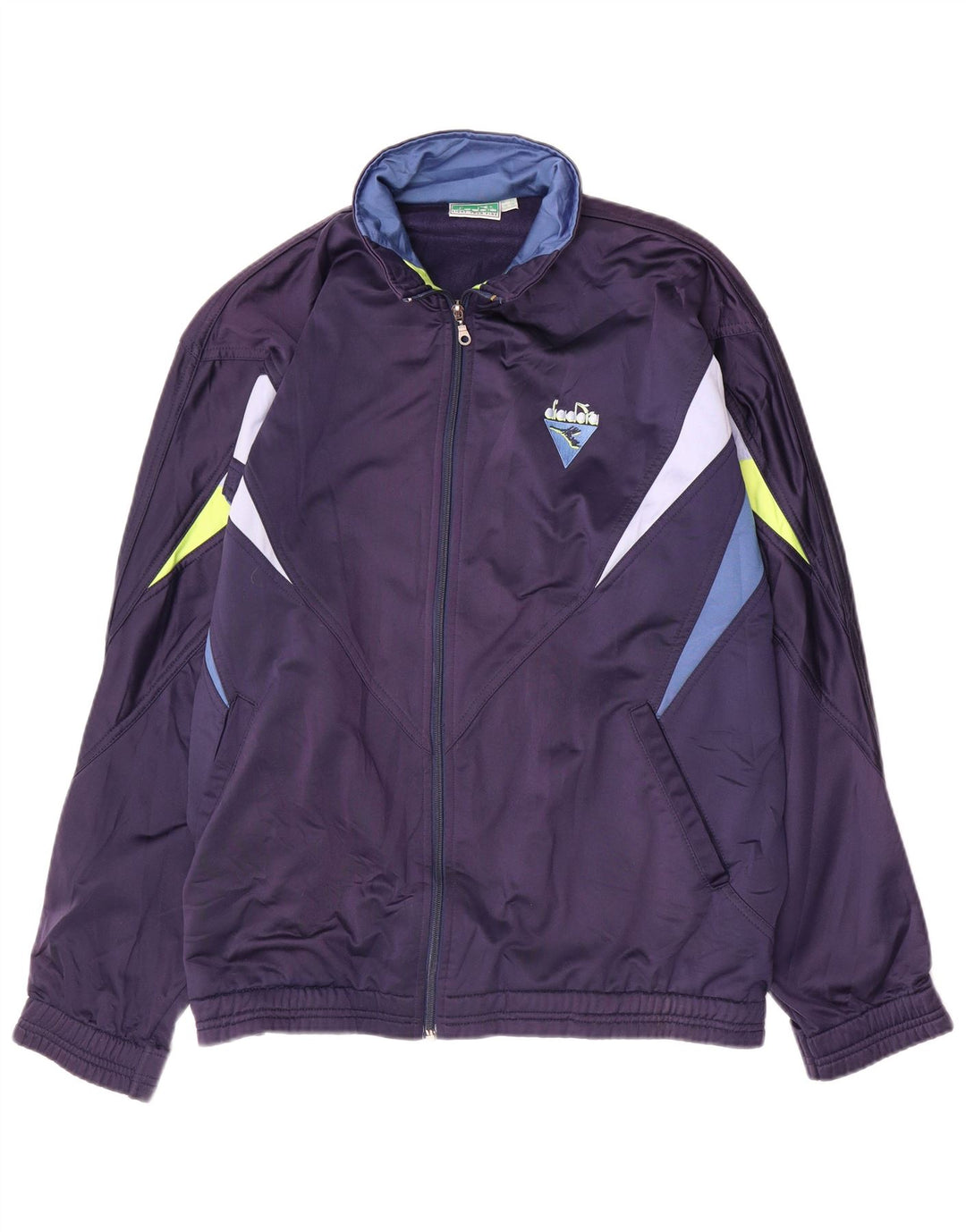 DIADORA Træningsdragt topjakke til mænd UK 46 XL Marineblå Colourblock Polyester