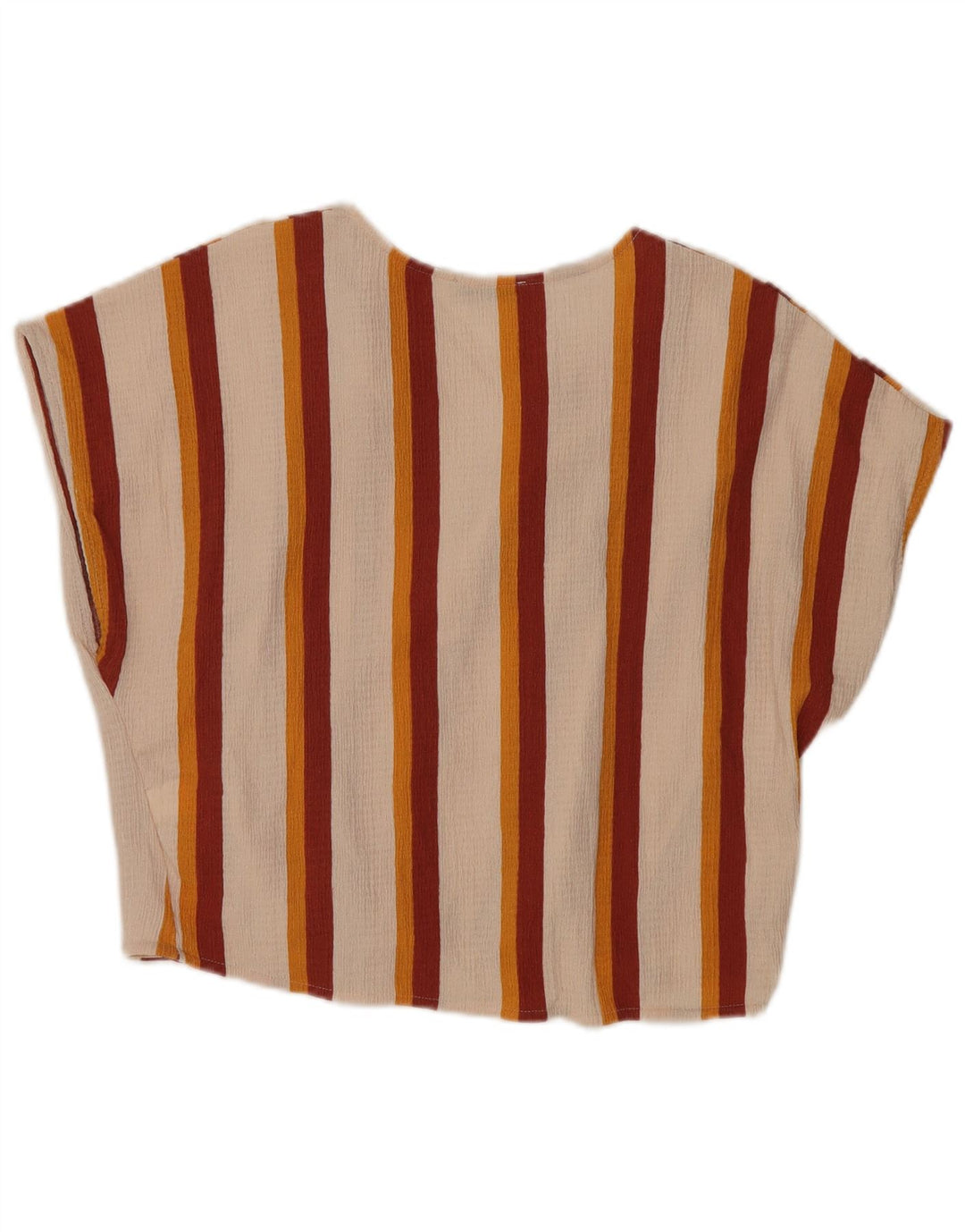 Zara Trafaluc Bluse Top UK 14 Stor Off White Stribet polyester