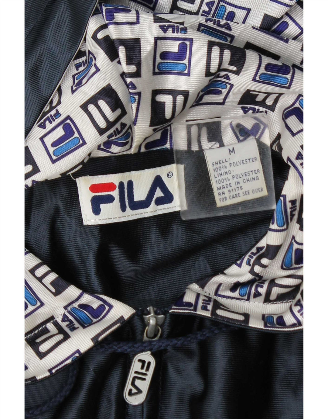 Fila Womens Crop Træningsdragt med hætte Topjakke UK 14 Medium Navy Blue