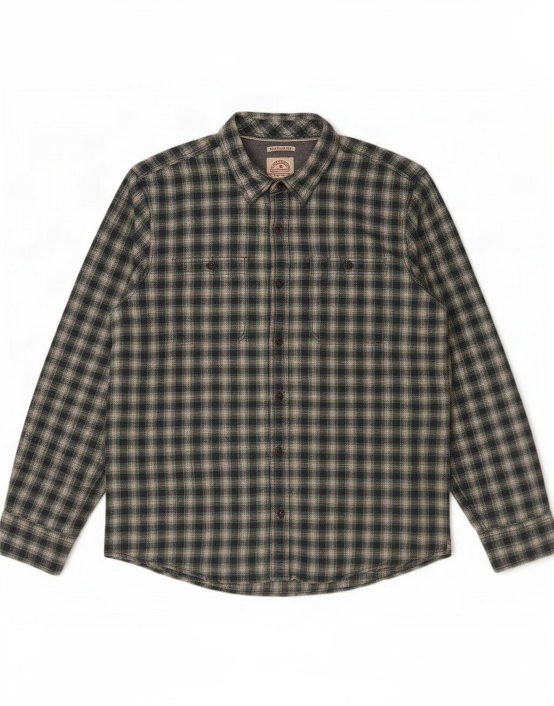 Fat Face Herre Regular Fit Flanellskjorte XL Grøn Ternet Bomuld
