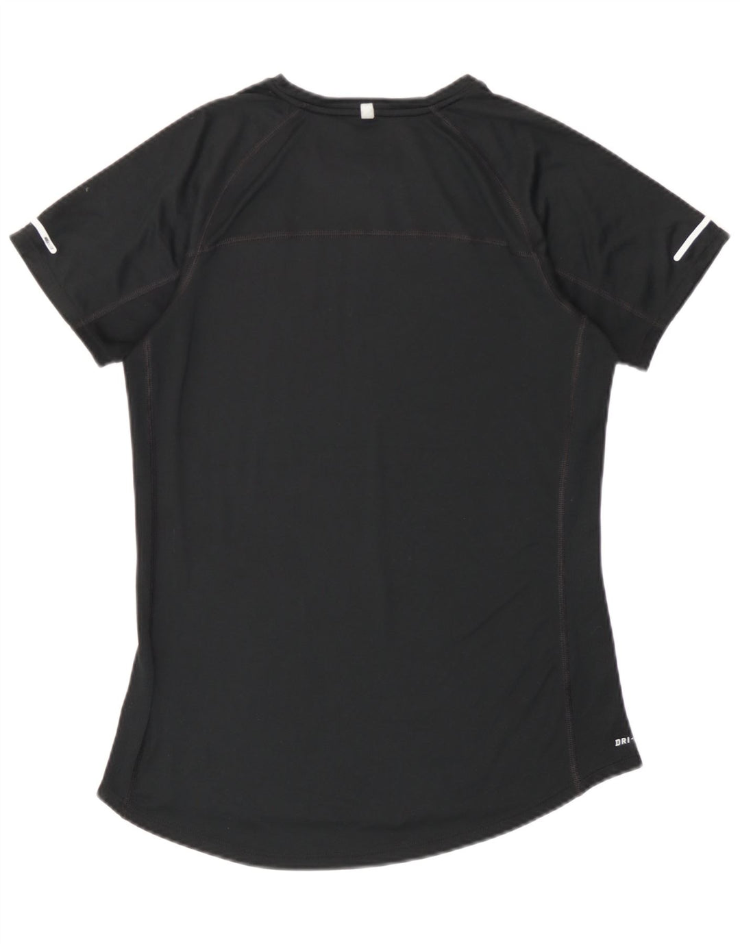 Nike Dame Dri Fit T-Shirt Top UK 12 Medium Sort Polyester