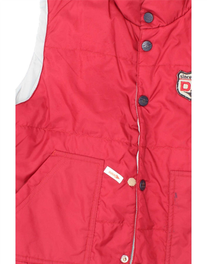 Diadora Boys Polstret Gilet 7-8 år Medium Rød Polyester