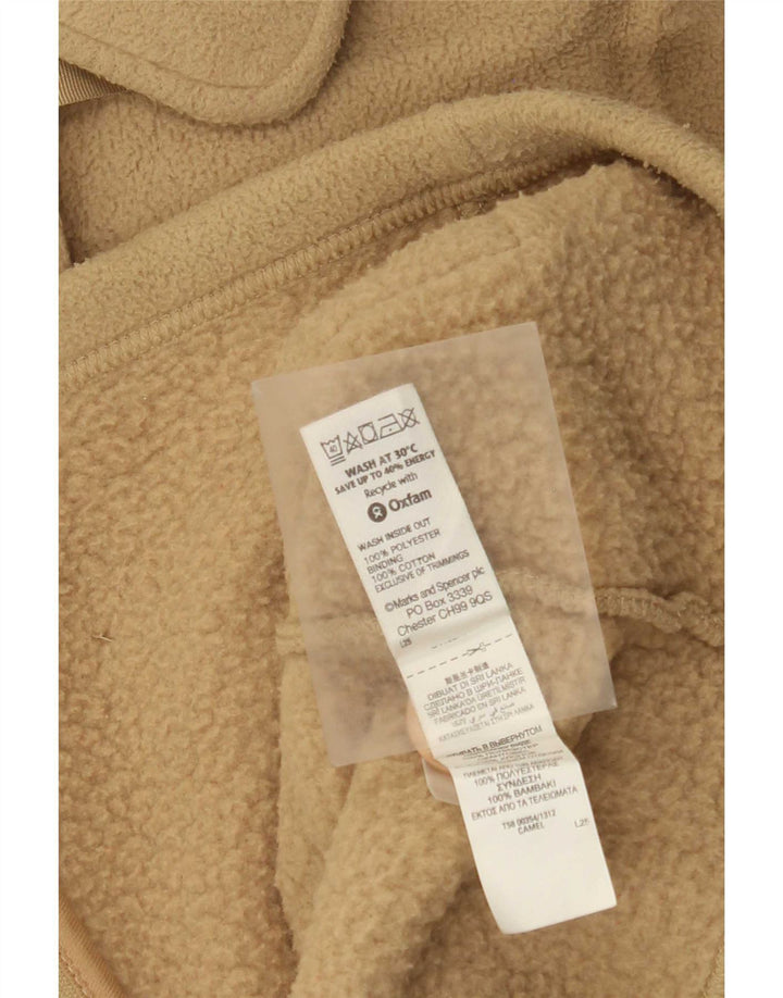 Marks & Spencer Fleecejakke til kvinder UK 20 2XL Beige Polyester