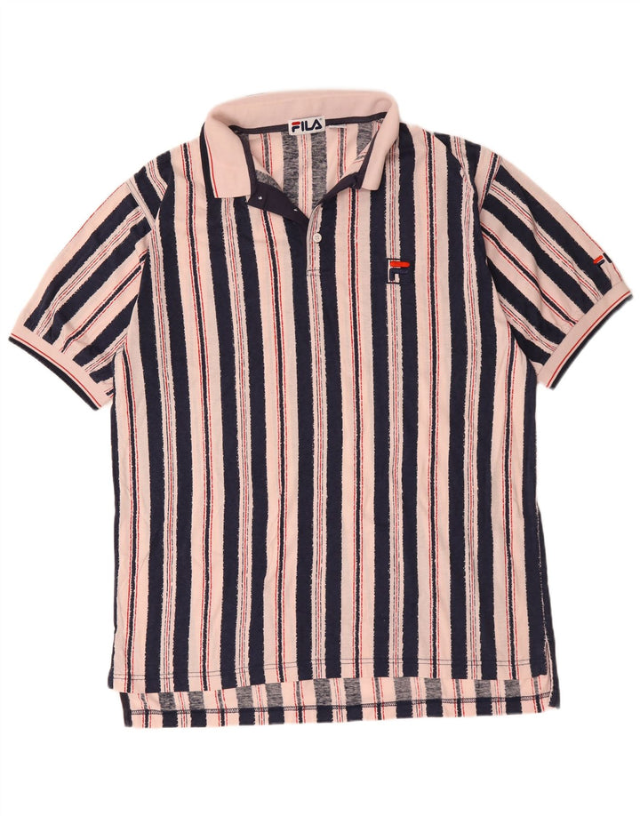 Fila Poloshirt til mænd XL Pink Stribet Bomuld
