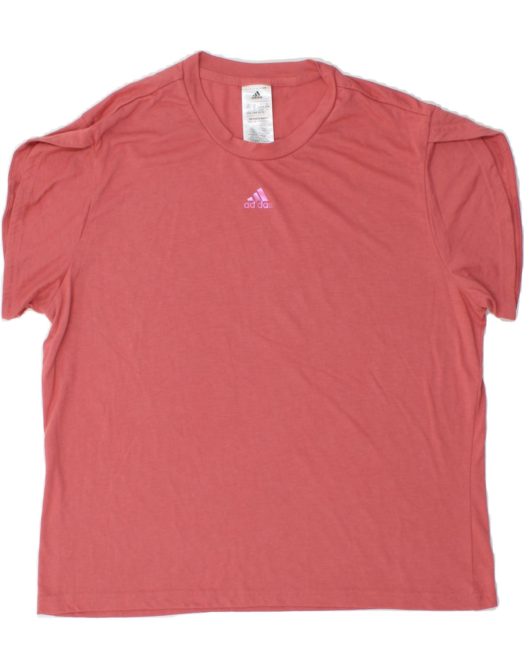ADIDAS Womens Graphic T-Shirt Top UK 20/22 2XL Red Polyester Vintage Adidas and Second-Hand Adidas from Messina Hembry 