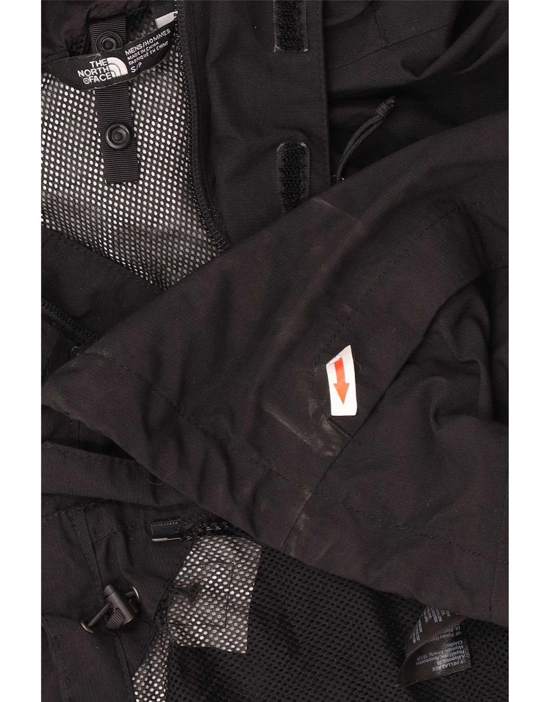 The North Face Regnjakke med hætte til mænd UK 36 Lille sort nylon