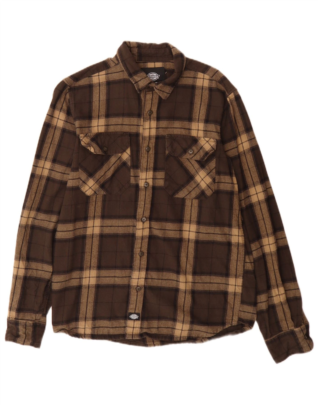 Dickies herre flannel skjorte lille brun ternet bomuld