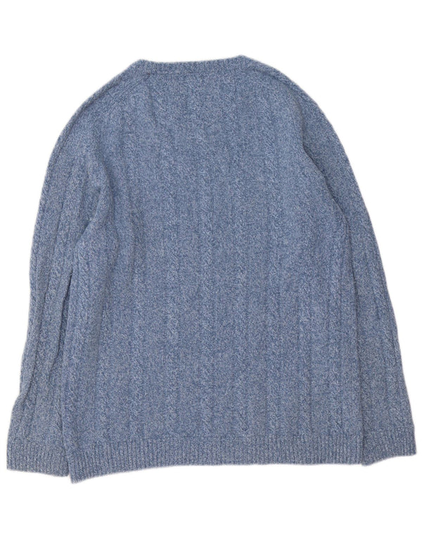 Crew Clothing Herre Crew Neck Jumper Sweater XL Blå Flecked Uld