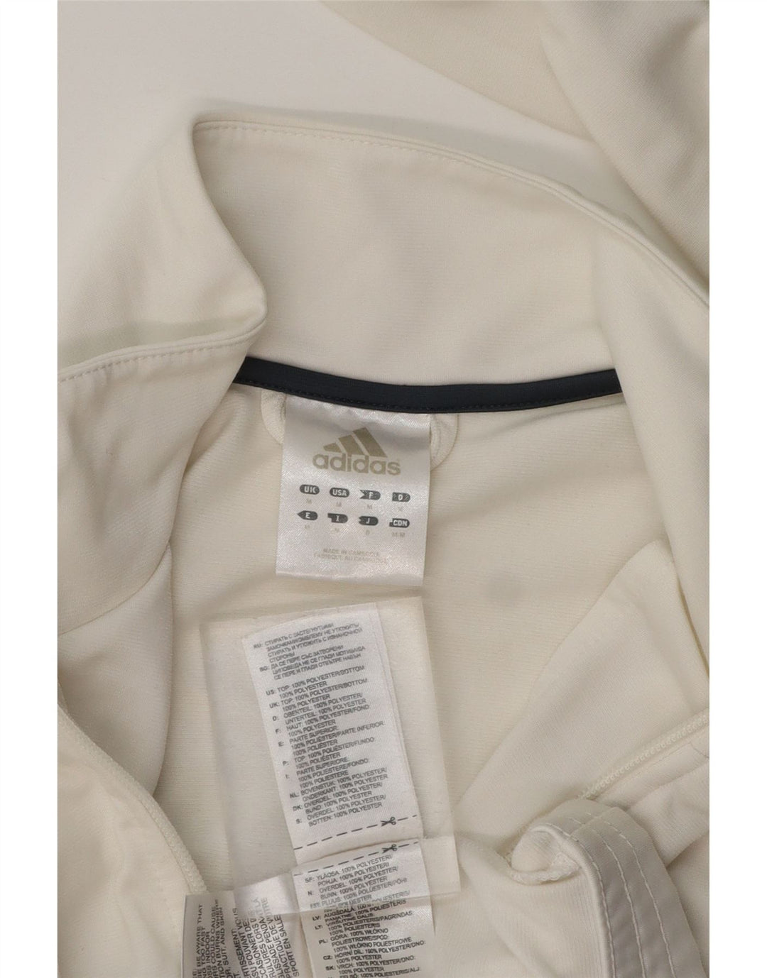 ADIDAS Træningsdragt til mænd Topjakke Medium White Colourblock Polyester