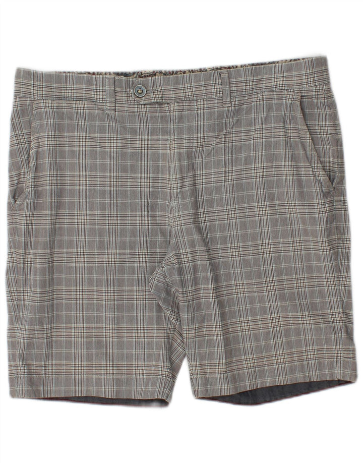 Ted Baker Chino Shorts til mænd W34 Large Grey Ternet Bomuld