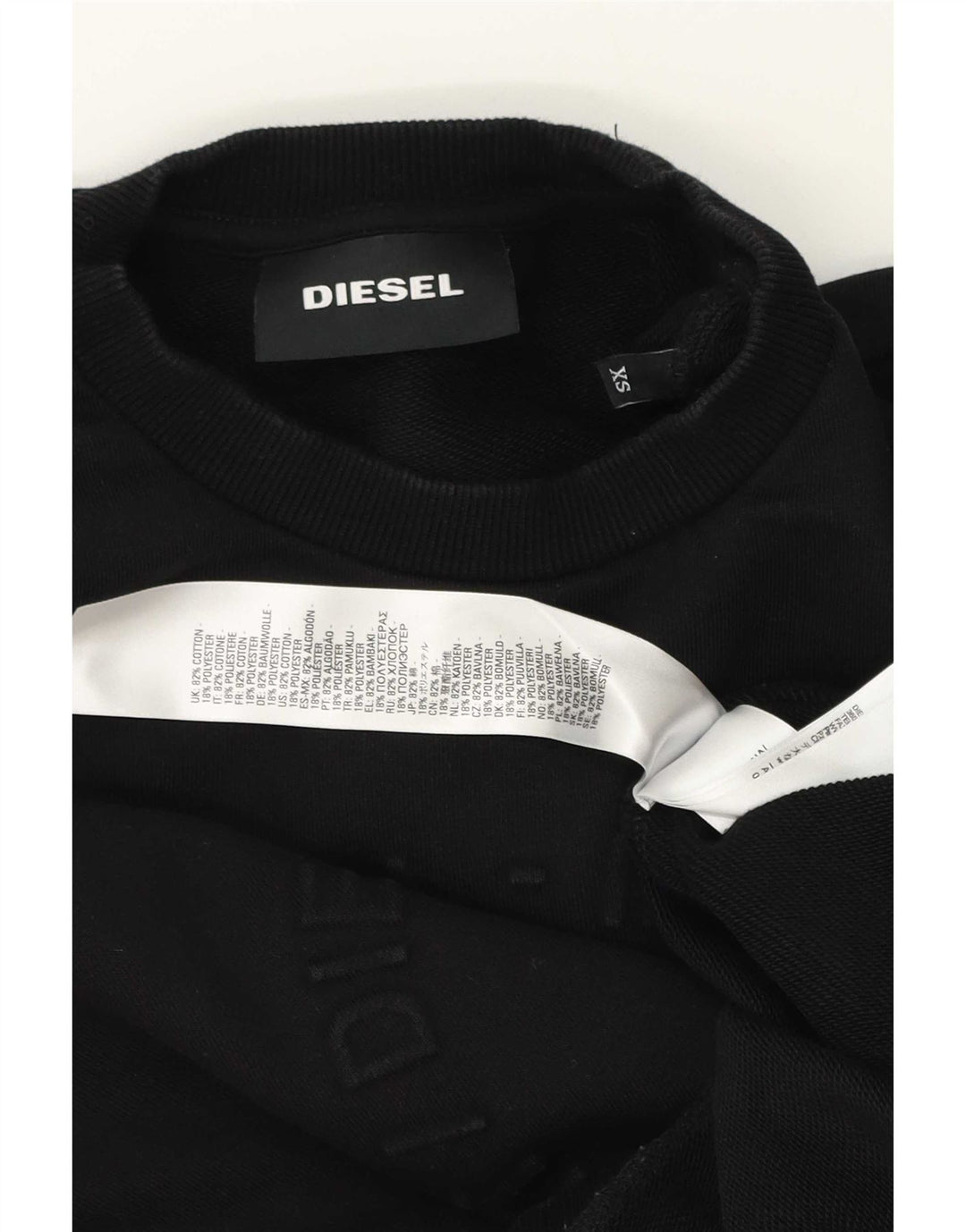 Diesel Herre Sweatshirt Jumper XS Sort Bomuld