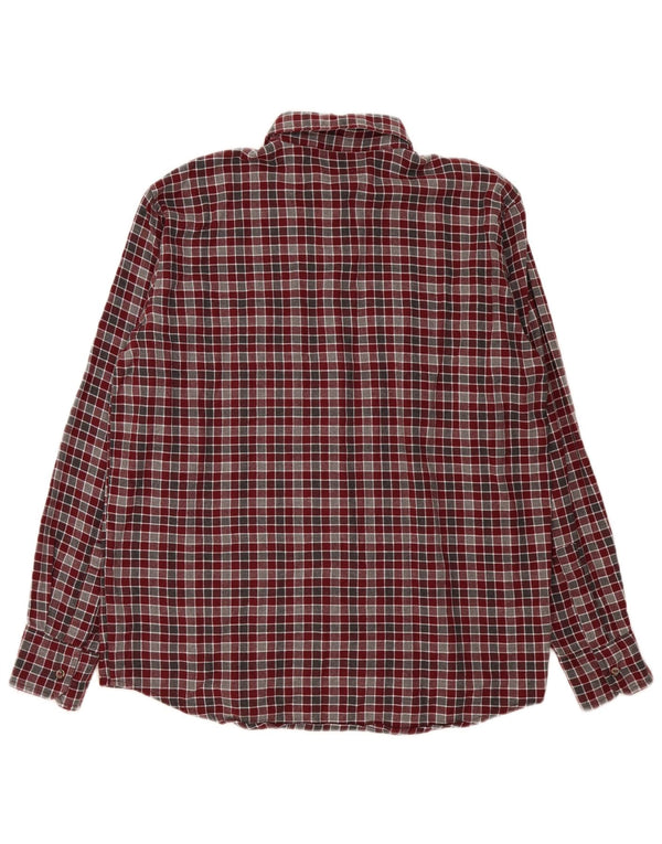 Sea Barrier Herre flannelskjorte Medium Burgund ternet bomuld