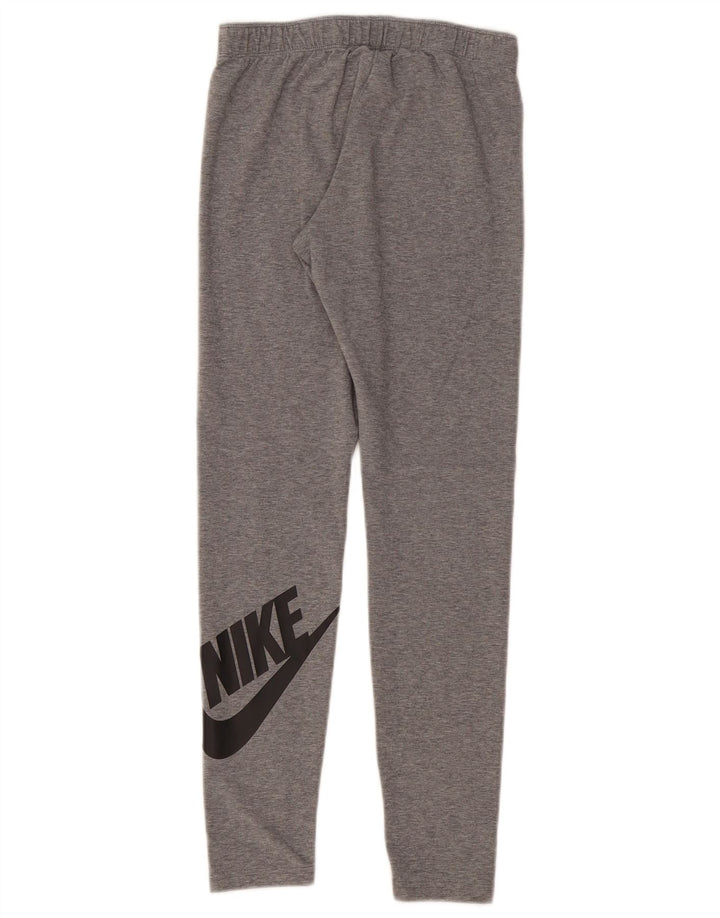Nike Grafiske Leggings til kvinder UK 12 Medium Grey Flecked Bomuld