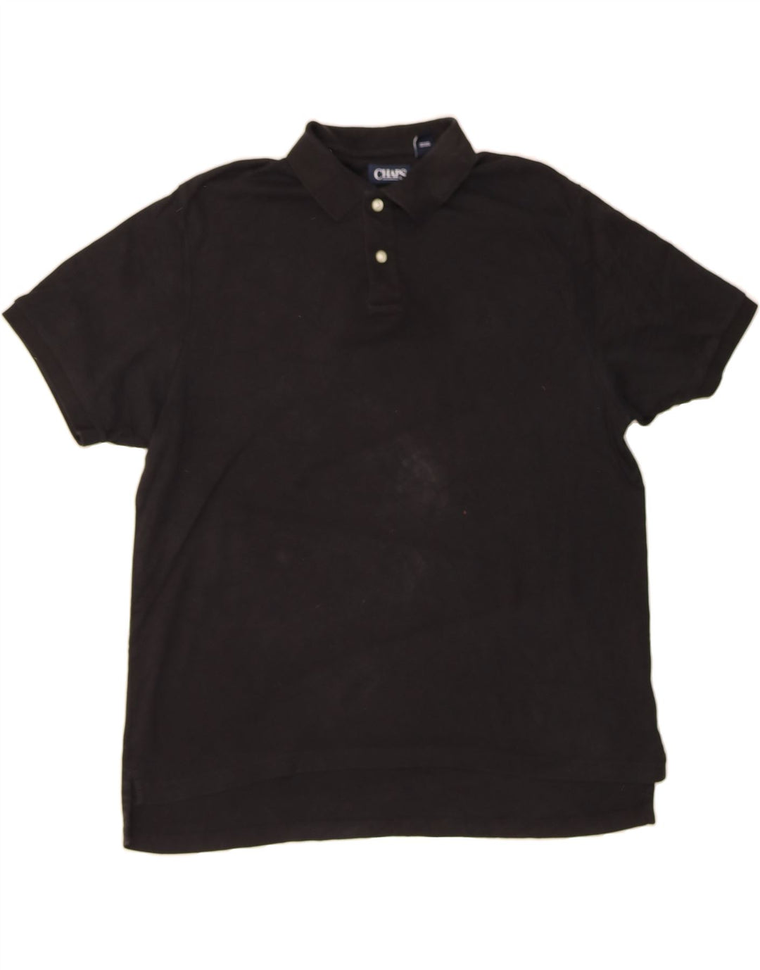 CHAPS Mens Polo Shirt XL Black Cotton Vintage Chaps and Second-Hand Chaps from Messina Hembry 