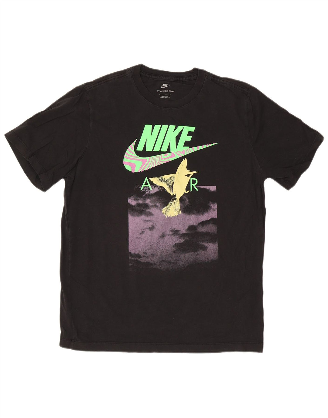 Nike grafisk T-shirt top til mænd, stor sort bomuld