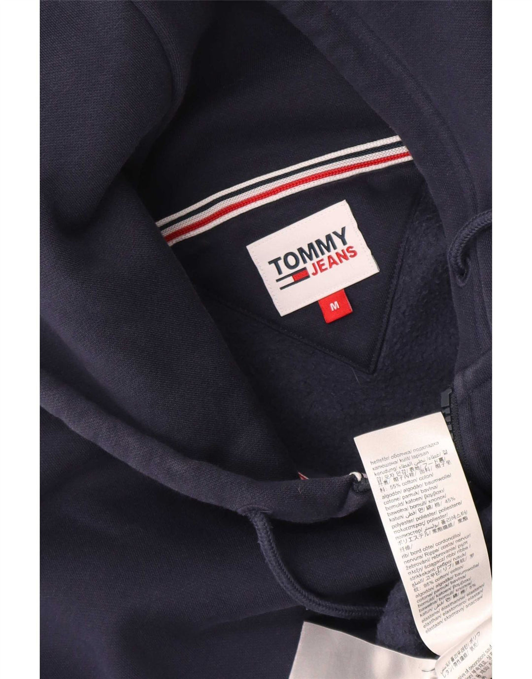 Tommy Hilfiger Herre hættetrøje med lynlås Mellem marineblå bomuld