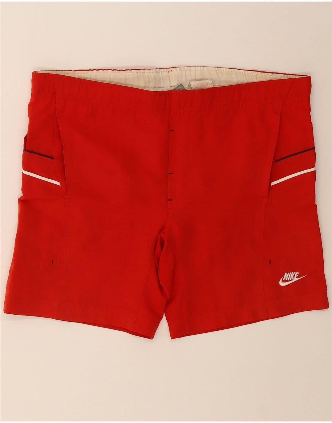 NIKE Mens Sport Shorts Medium Red Polyester Vintage Nike and Second-Hand Nike from Messina Hembry 