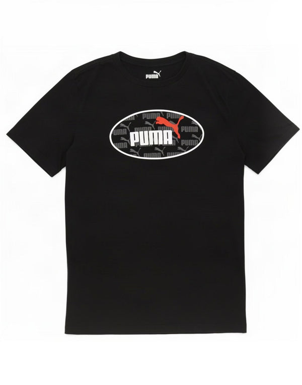Puma drenge grafisk t-shirt top 12-13 år stor sort bomuld