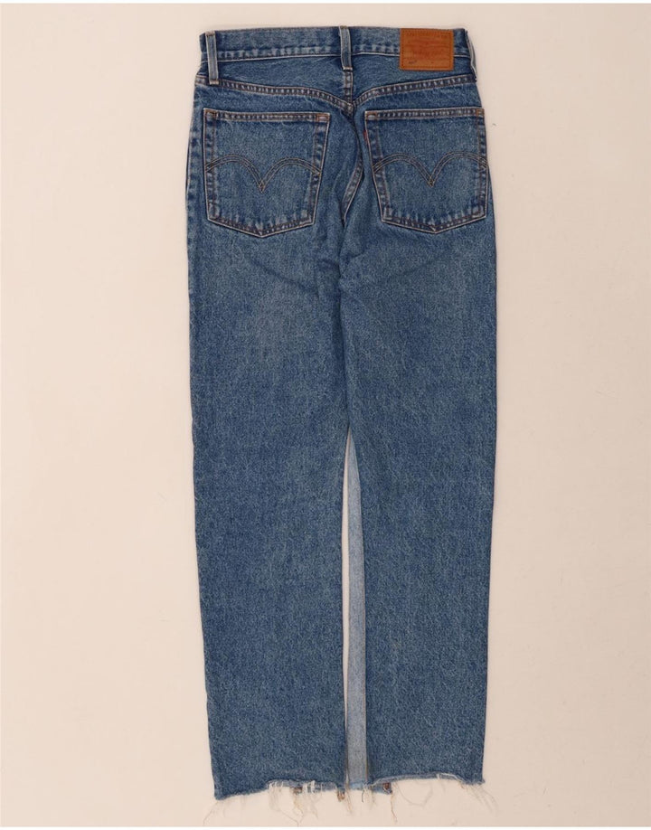 LEVI'S Womens 501 Straight Jeans W25 L28 Blue Colourblock Cotton Vintage Levi's and Second-Hand Levi's from Messina Hembry 