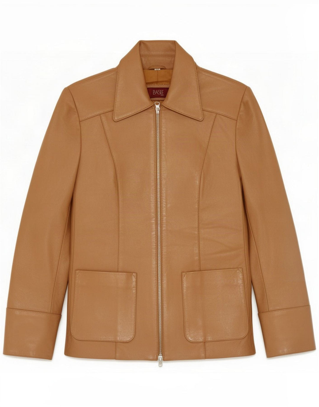 Basile Dame Læderjakke IT 42 Medium Beige