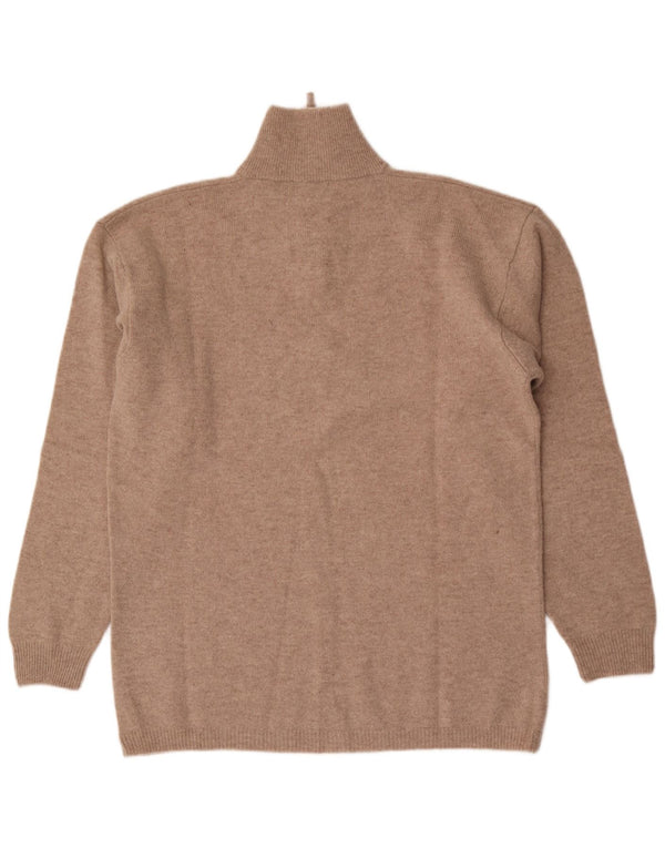 Kappa Herre Zip Neck Jumper Sweater 2XL Beige Uld