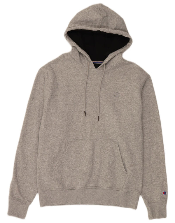 Champion Womens Regular Fit Hoodie Jumper UK 14 Medium Grey Bomuld
