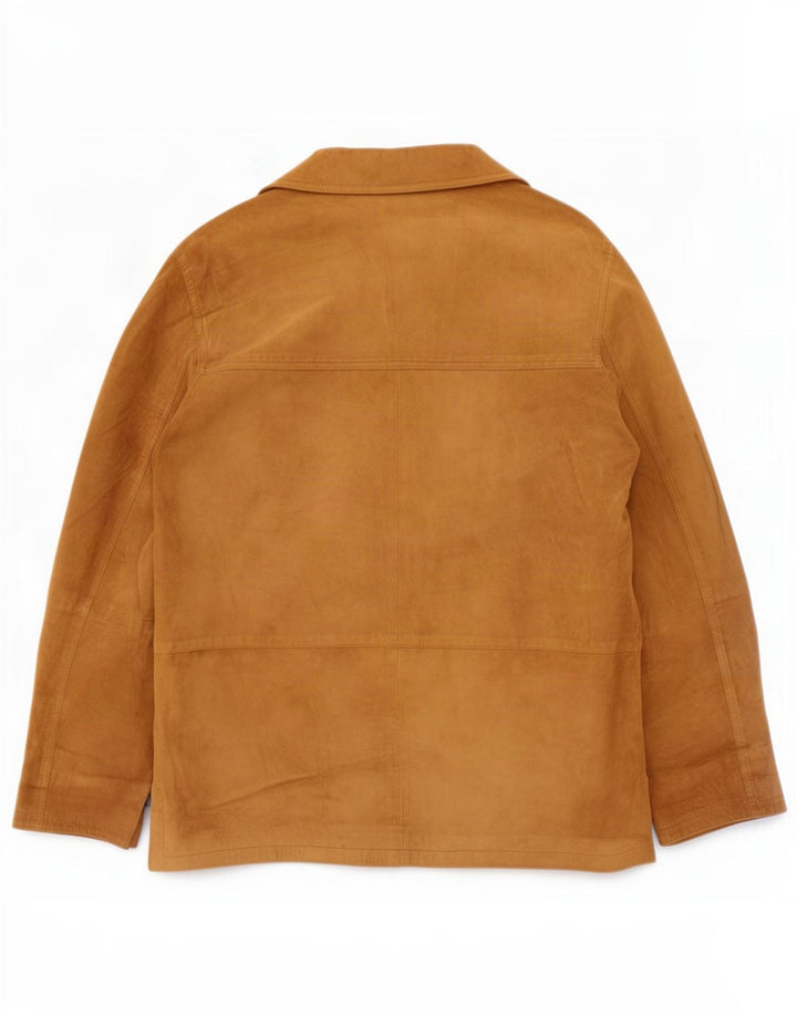 Vintage dame ruskindsjakke IT 48 XL beige læder