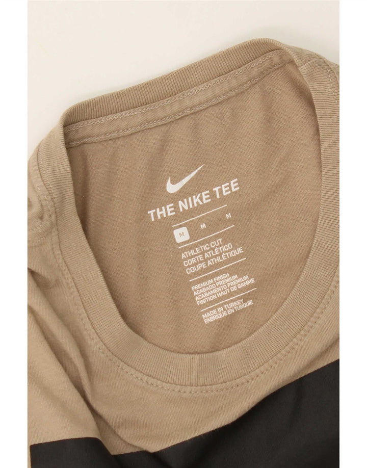 Nike Herre Athletic Cut Grafisk T-Shirt Top Medium Beige