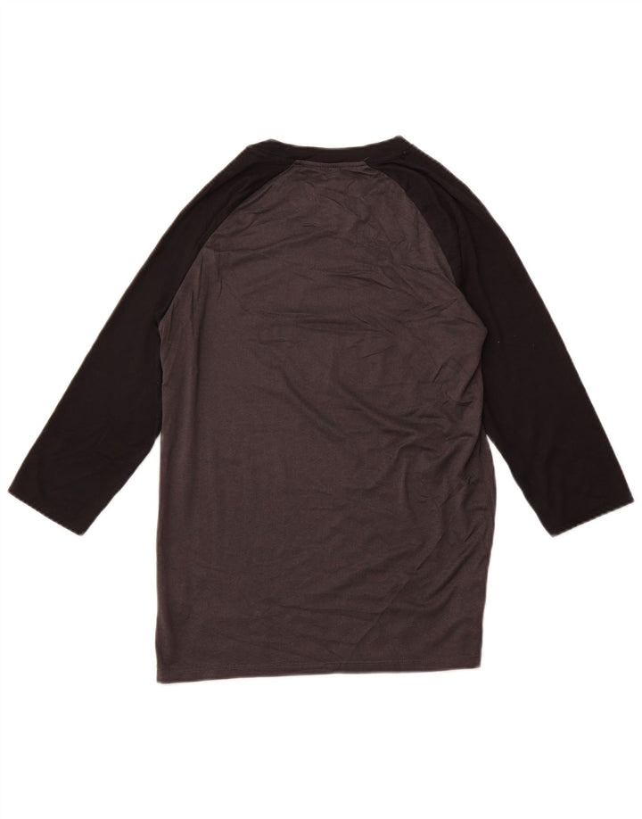 NIKE Dame Athletic Cut Grafisk T-Shirt Top UK 8 Small Grey Sports