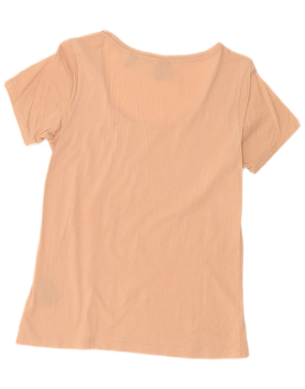 Maison Scotch Dame T-Shirt Top UK 10 Lille Beige Bomuld