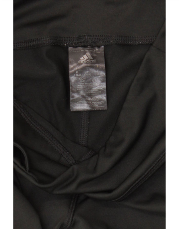 Adidas Dame Capri Leggings UK 8/10 Small Black Polyester