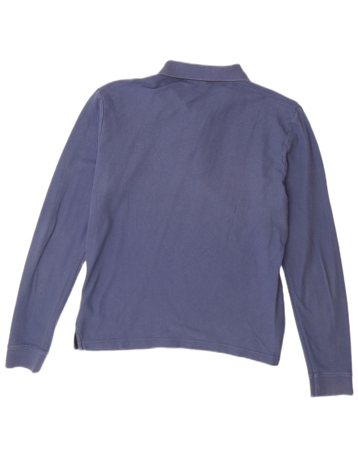 FILA Langærmet poloshirt til mænd Stor blå bomuld