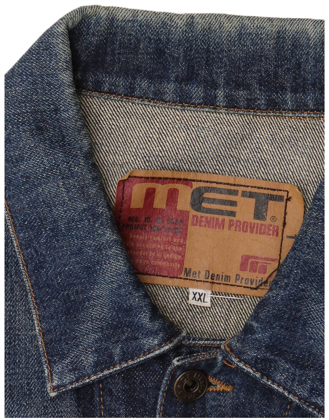 MET Dame denimjakke UK 20 2XL Blå Bomuld