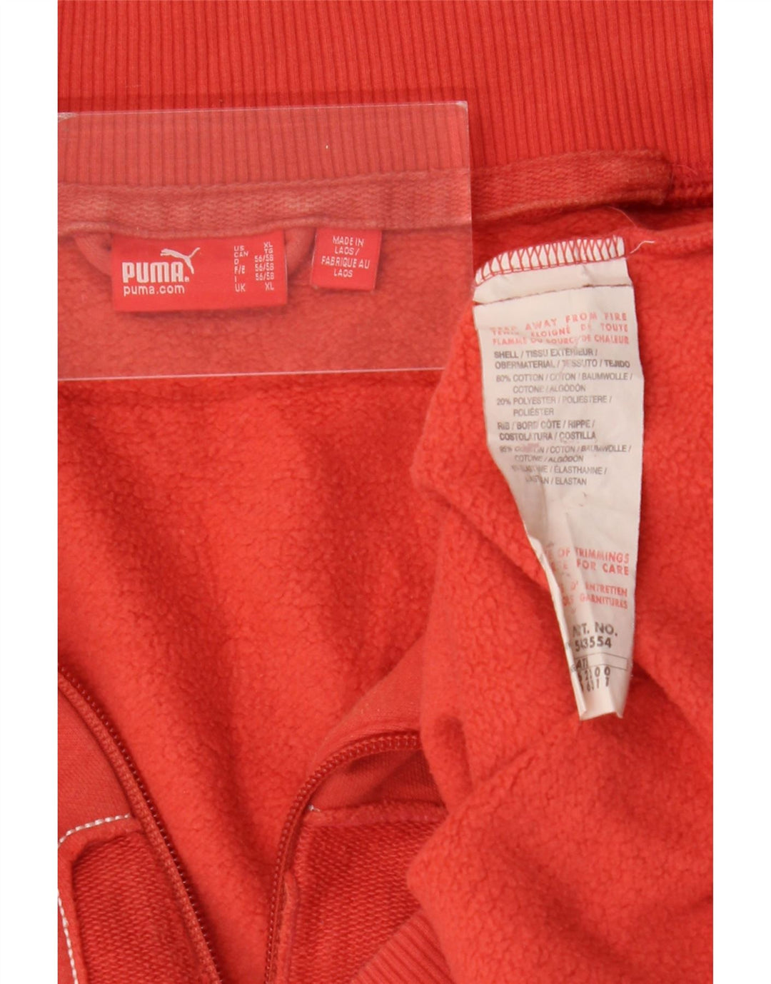 Puma herre grafisk træningsdragt topjakke XL orange bomuld