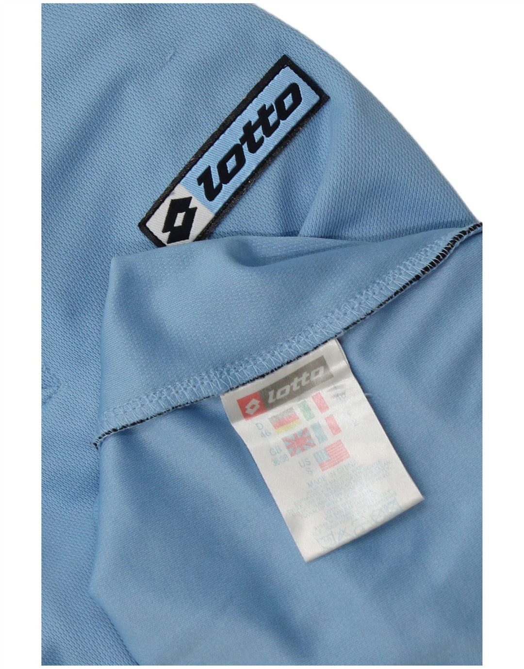 Lotto Herre Polo Shirt UK 36/38 Small Blue Colourblock Polyester